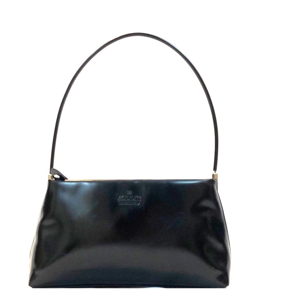 Gucci Black Patent Leather Pochette!